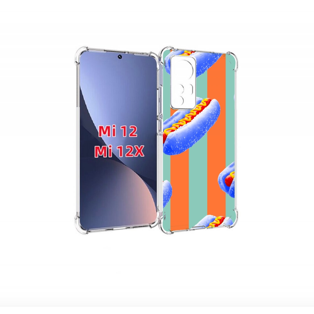 

Чехол бампер MyPads синие хотдоги для Xiaomi 12., Прозрачный, Tocco