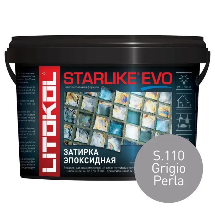 фото Затирка litokol starlike evo s.110 grigio perla 2.5 кг