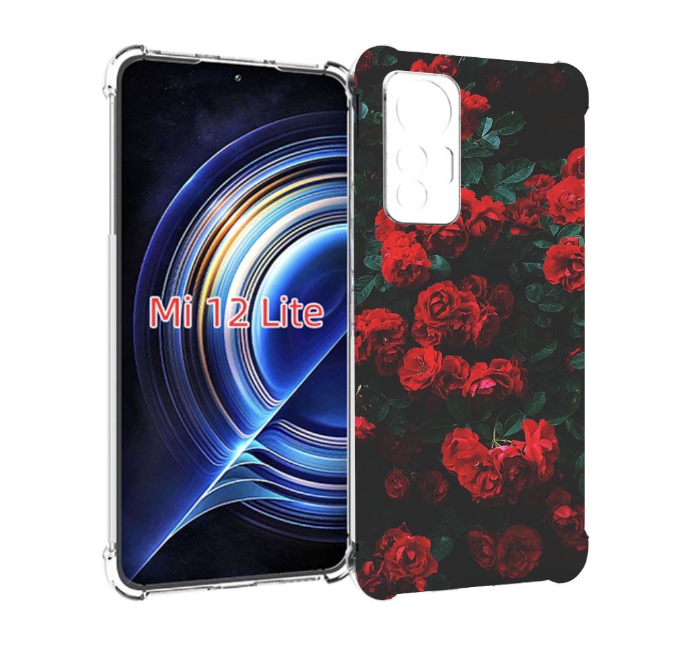 

Чехол MyPads розы-в-листьях для Xiaomi 12 Lite, Прозрачный, Tocco
