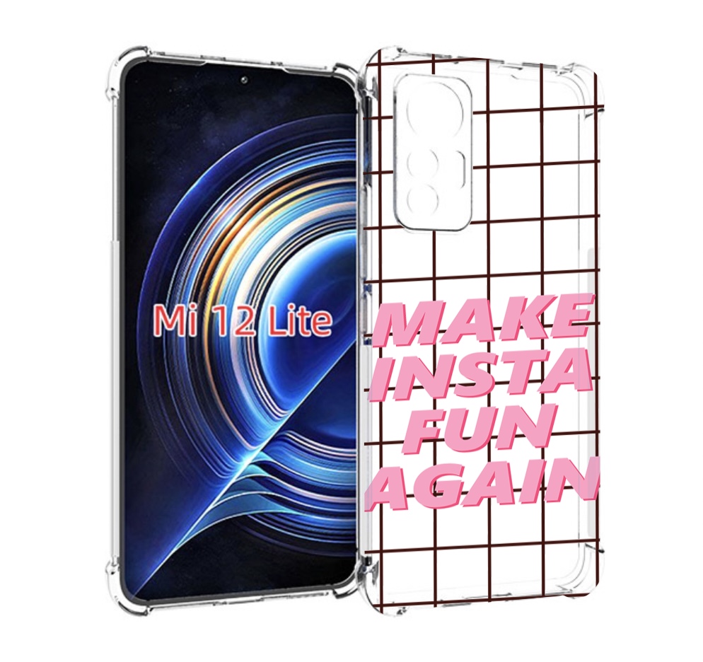 

Чехол MyPads розовая-надпись-про-инст для Xiaomi 12 Lite, Прозрачный, Tocco