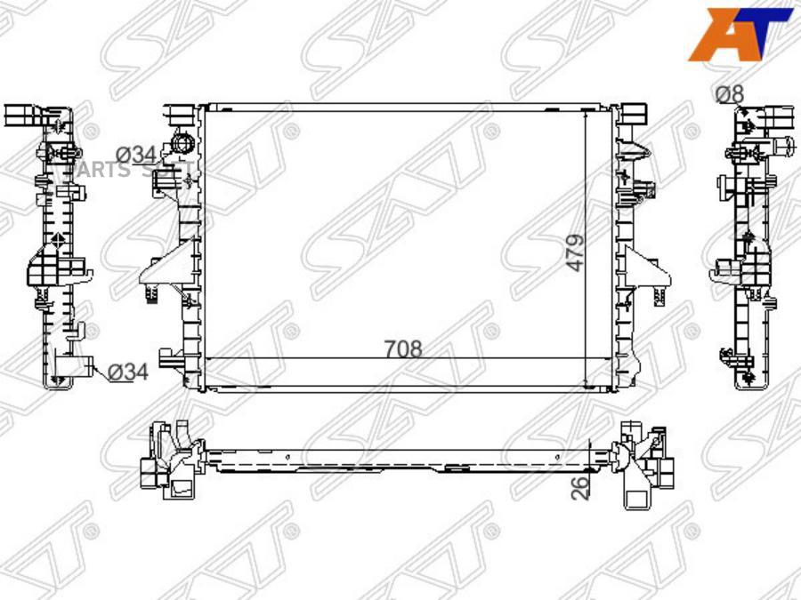 

SAT Радиатор VW MULTIVAN/TRANSPORTER T5 2.0TD 10-
