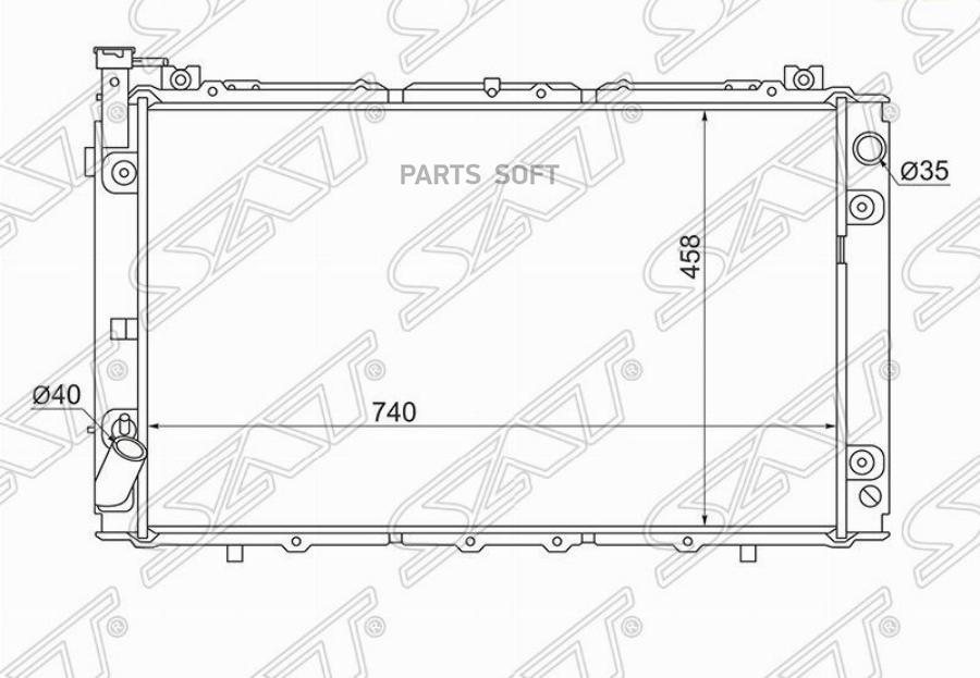 

SAT Радиатор NISSAN PATROL/SAFARI TD42/RD28 87-97