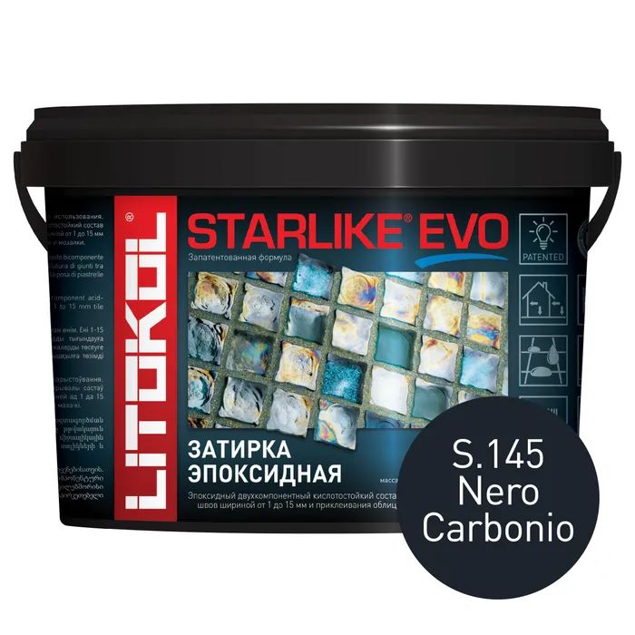 фото Затирка litokol starlike evo s.145 nero carbonio 2.5 кг