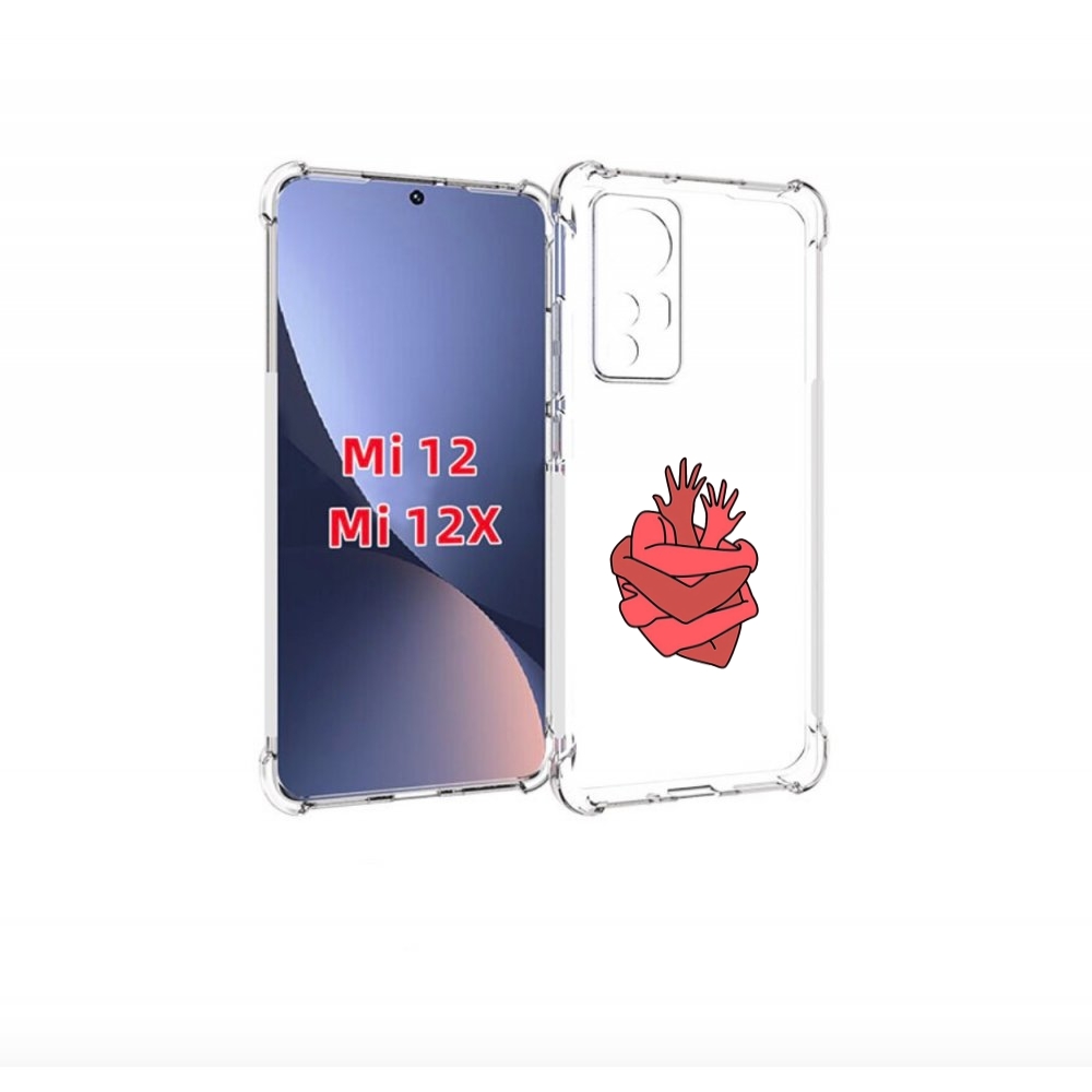 

Чехол бампер MyPads сердце из ручек для Xiaomi 12., Прозрачный, Tocco