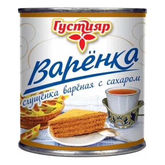 

Молокосодержащий продукт Сгущенка Густияр Сгущенка Варенка с сахаром 8,5% СЗМЖ 370 г