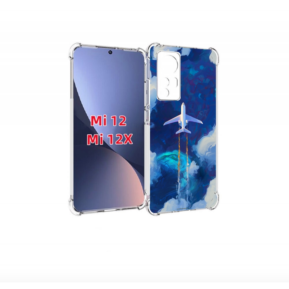

Чехол бампер MyPads самолет-в-небе-рисунок для Xiaomi 12., Прозрачный, Tocco