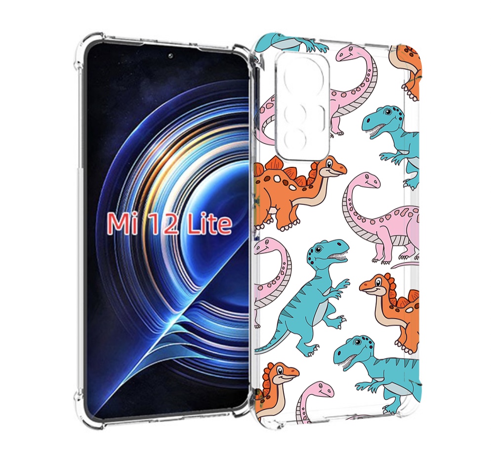 

Чехол MyPads разные-динозаврики для Xiaomi 12 Lite, Прозрачный, Tocco