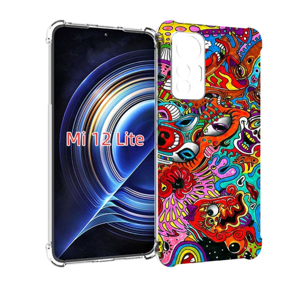 

Чехол MyPads разные абстракции яркие для Xiaomi 12 Lite, Прозрачный, Tocco