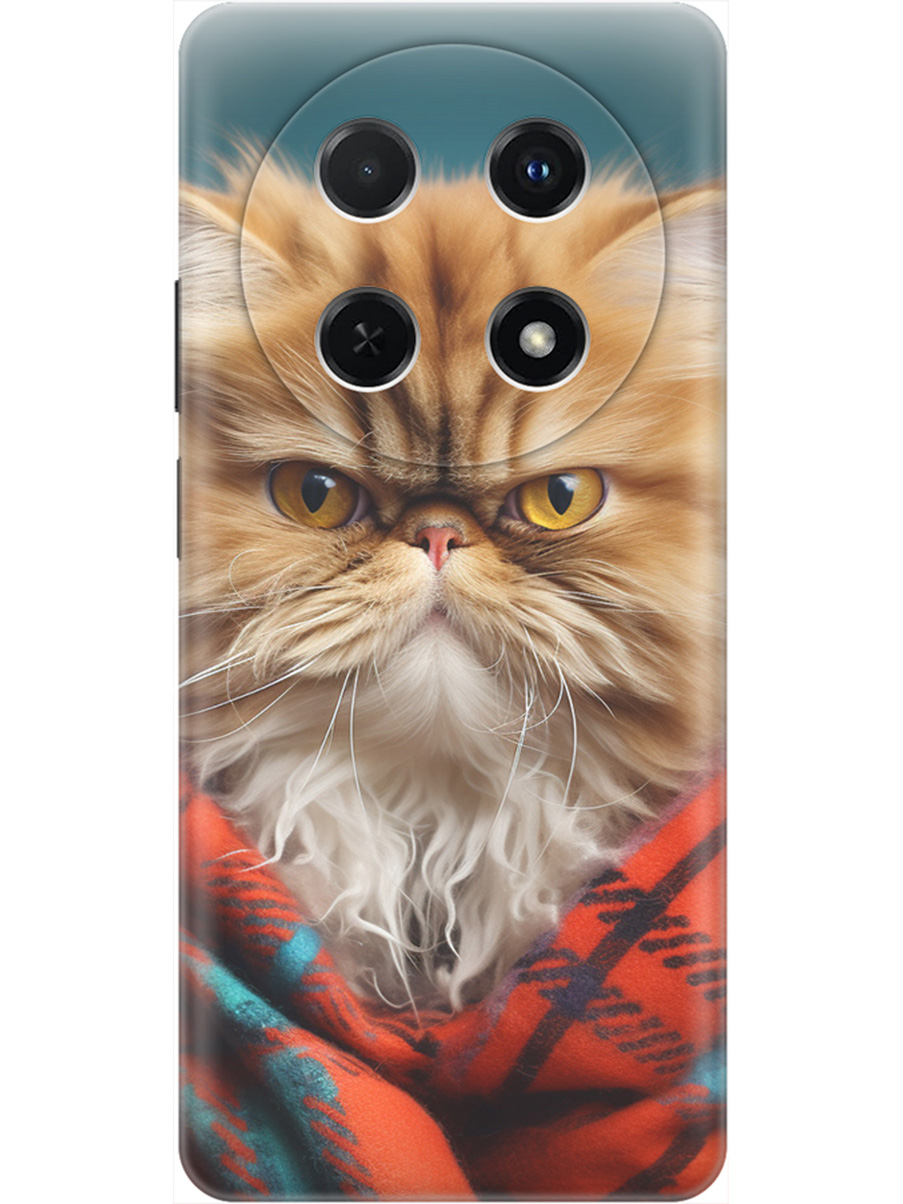 

Силиконовый чехол на Huawei nova 12i с принтом "Недовольный котик", Прозрачный;красный;синий, 782624012