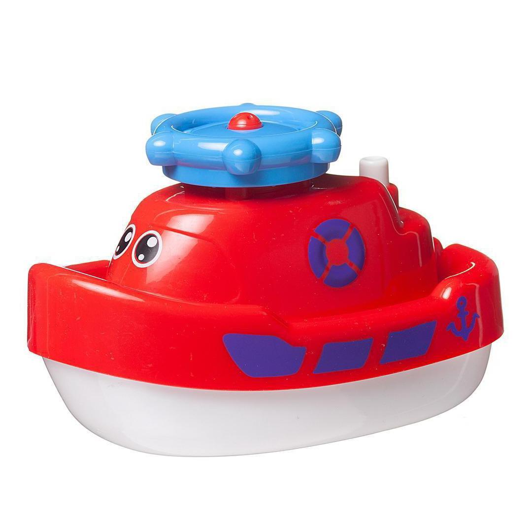 Игрушка для ванной Abtoys Веселое купание Кораблик красный на батарейках