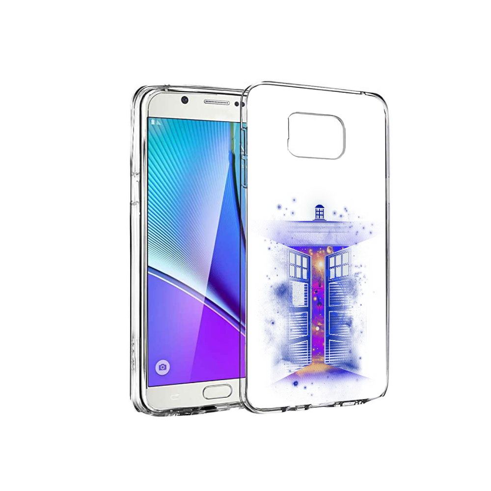 

Чехол MyPads Tocco для Samsung Galaxy Note 5 фиолетовый уголок абстракция, Прозрачный, Tocco