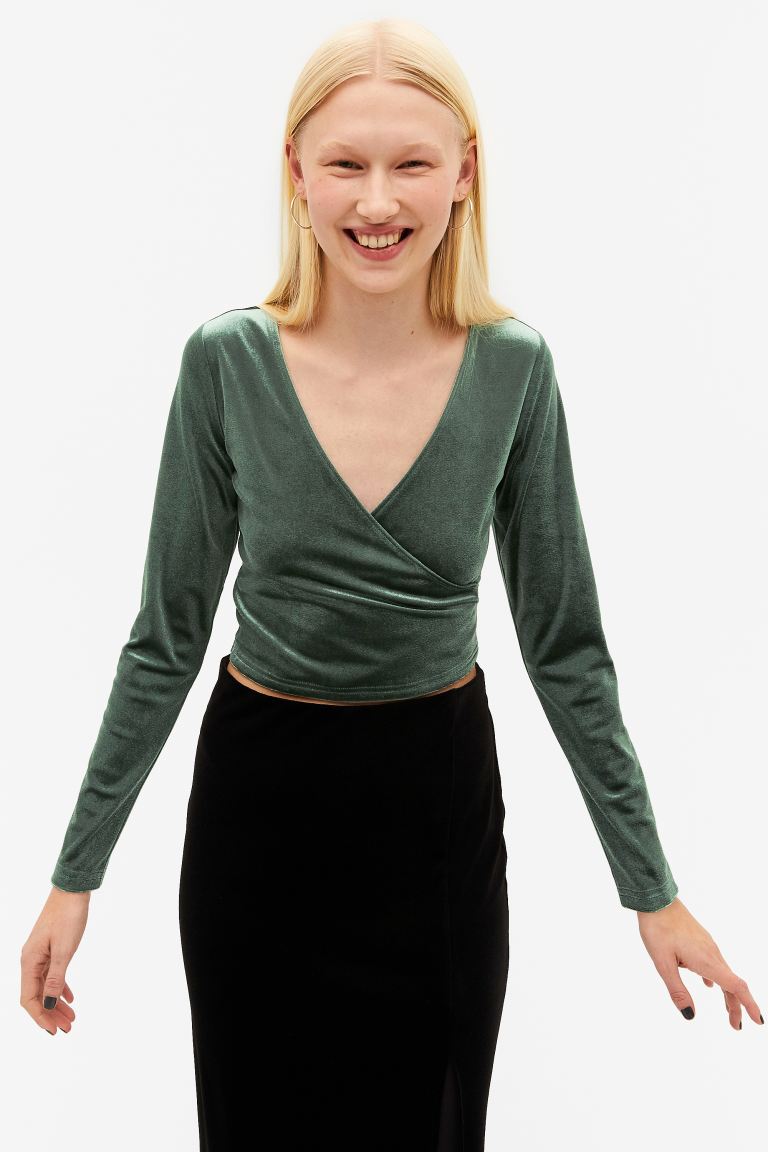 

Блуза женская Monki 1123780002 зеленая 2XS (доставка из-за рубежа), 1123780002