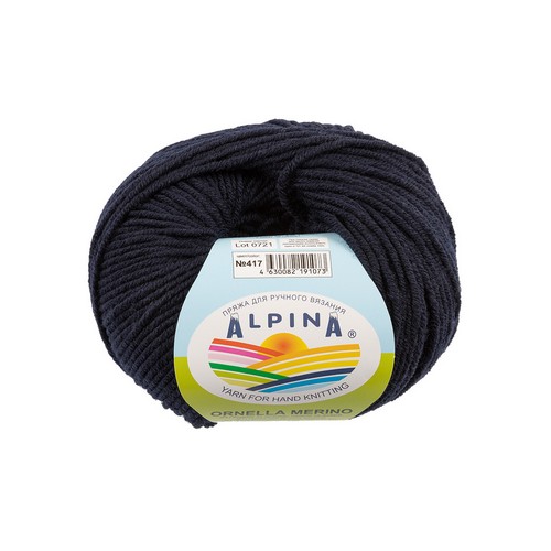 

Пряжа ALPINA ORNELLA MERINO 10 шт. х 50 г шт. в упак. цвет №417 т.синий ORNELLA M