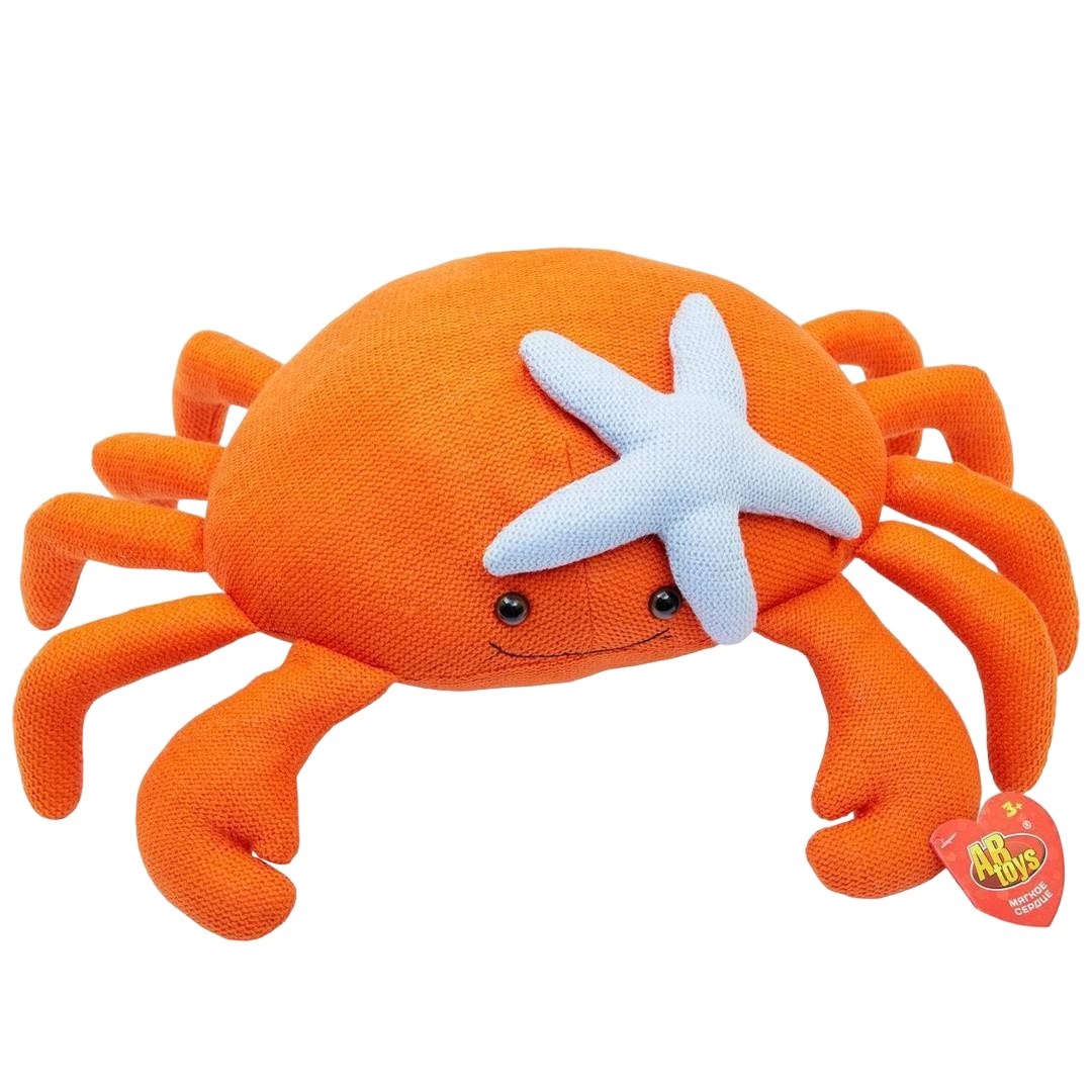 Мягкая игрушка Abtoys Knitted Краб вязаный, 45 см мягкая игрушка orange toys краб 60 см