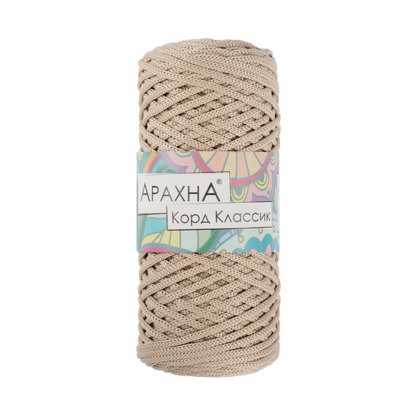 

Пряжа ARACHNA Cord Classic 100% полиэфир 3 шт. х 200 г 100 м цв. №04 св.бежевый Co, Cord Classic