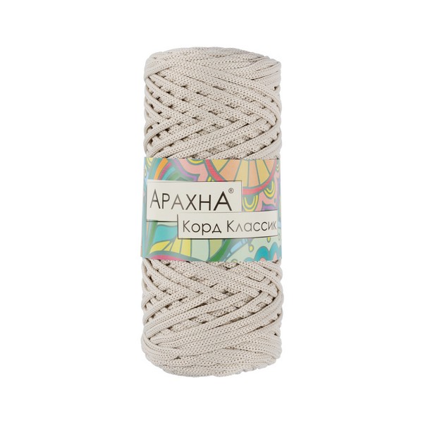 фото Пряжа arachna cord classic 100% полиэфир 3 шт. х 200 г 100 м цв. №03 суровый cord