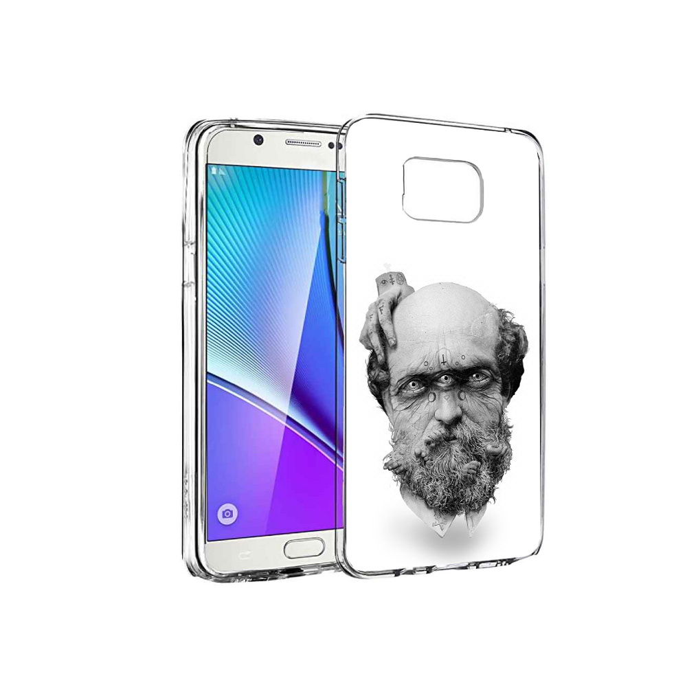 

Чехол MyPads Tocco для Samsung Galaxy Note 5 страшный бородатый мужчина абстракция, Прозрачный, Tocco