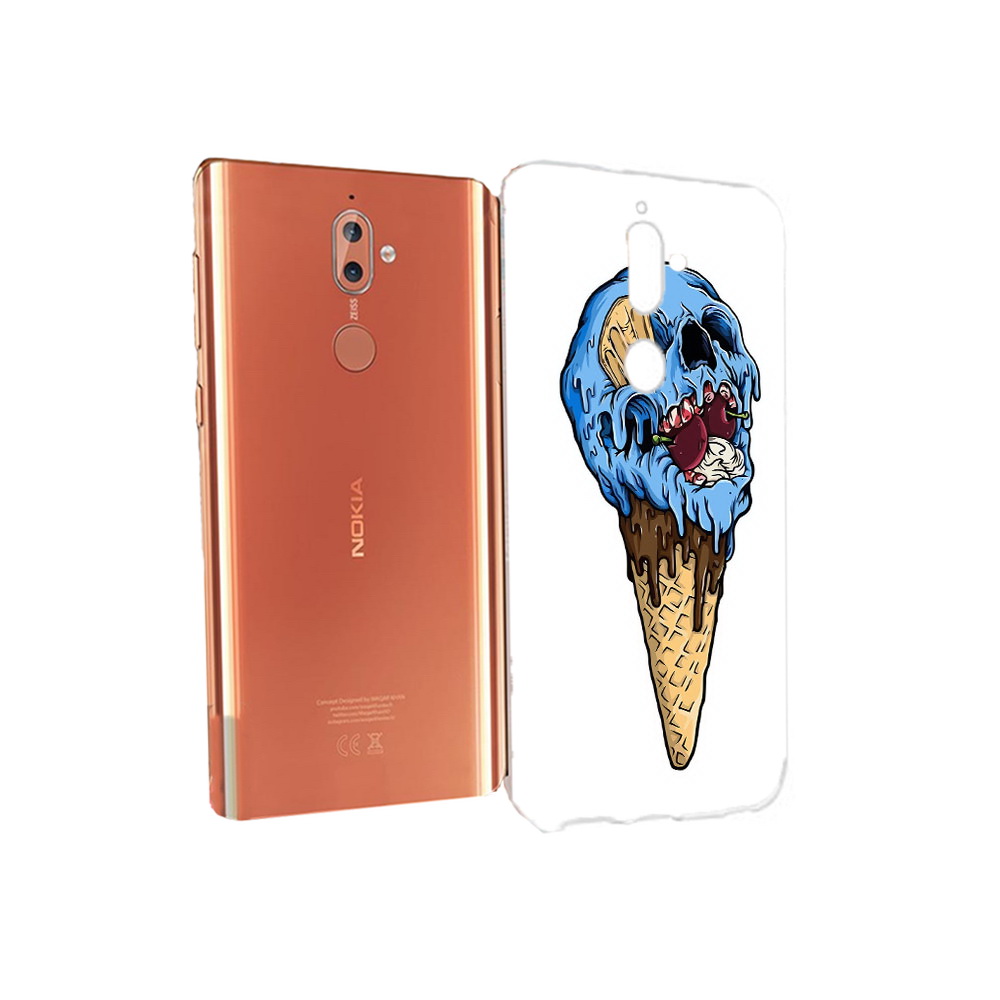

Чехол MyPads Tocco для Nokia 9 мороженное череп (PT126479.94.484), Прозрачный, Tocco