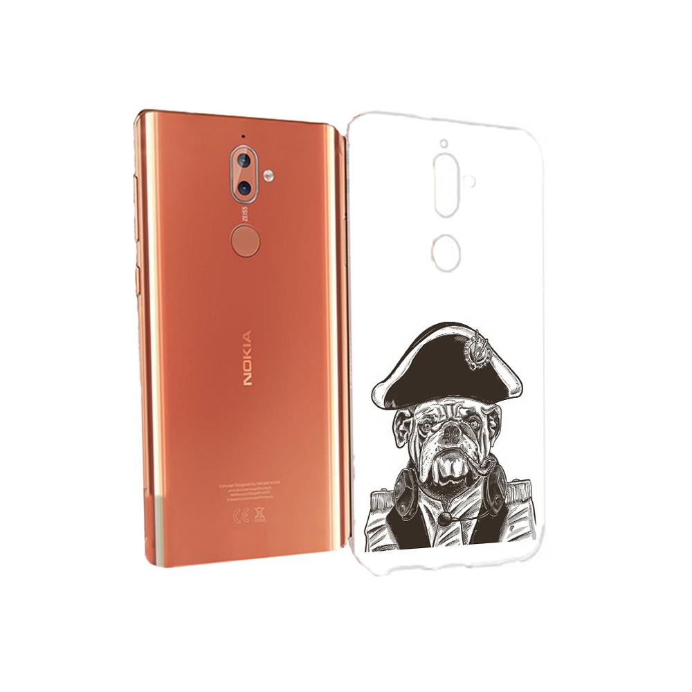 

Чехол MyPads Tocco для Nokia 9 мопс генерал (PT126479.94.483), Прозрачный, Tocco