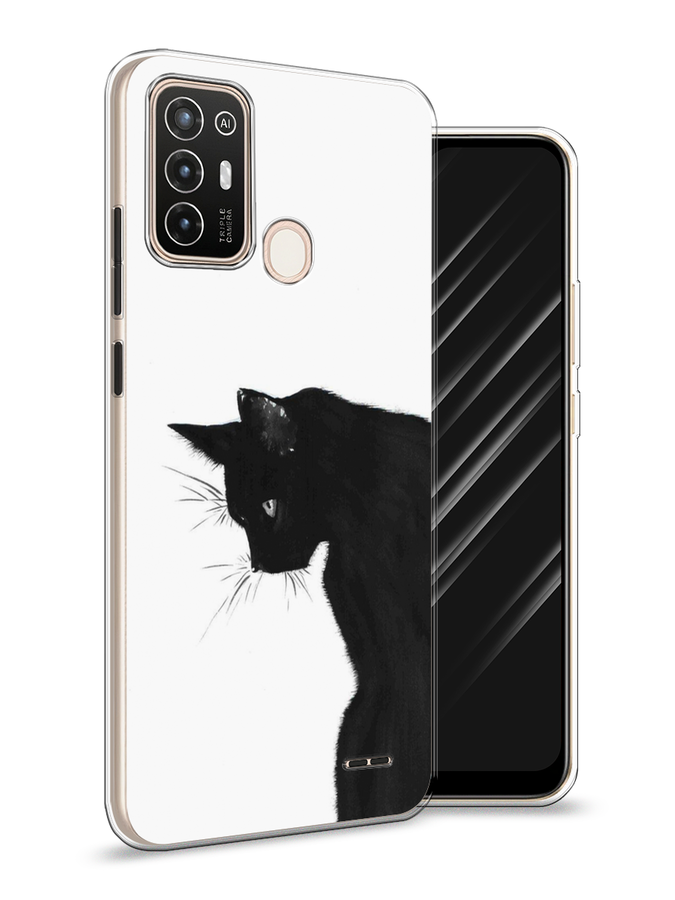 

Чехол Awog на ZTE Blade A52 / ЗТЕ Блэйд A52 "Black cat", Разноцветный, 136250-1