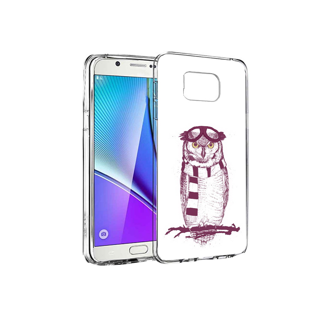 

Чехол MyPads Tocco для Samsung Galaxy Note 5 сова-летчик, Прозрачный, Tocco