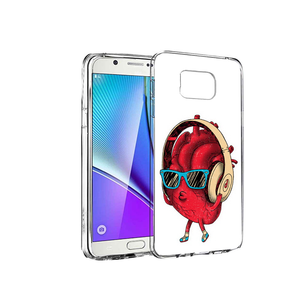 

Чехол MyPads Tocco для Samsung Galaxy Note 5 слушай сердце, Прозрачный, Tocco