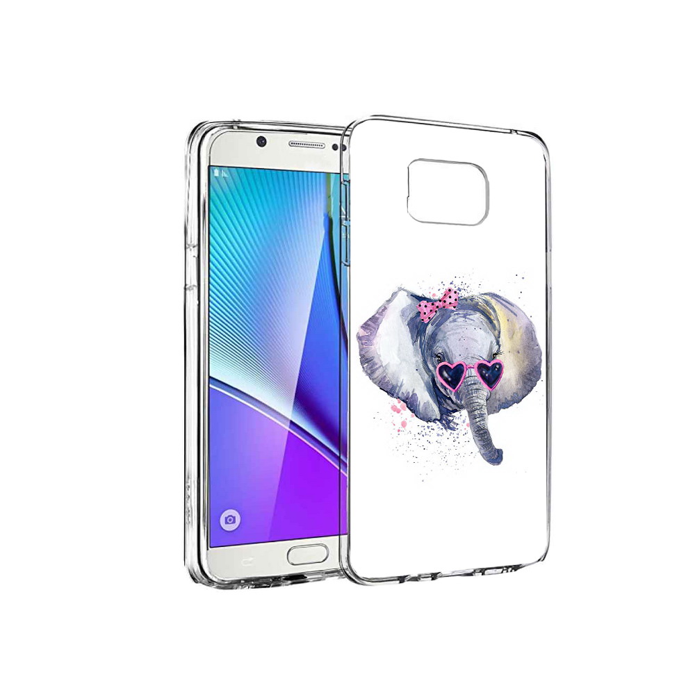 

Чехол MyPads Tocco для Samsung Galaxy Note 5 слоник в очках, Прозрачный, Tocco