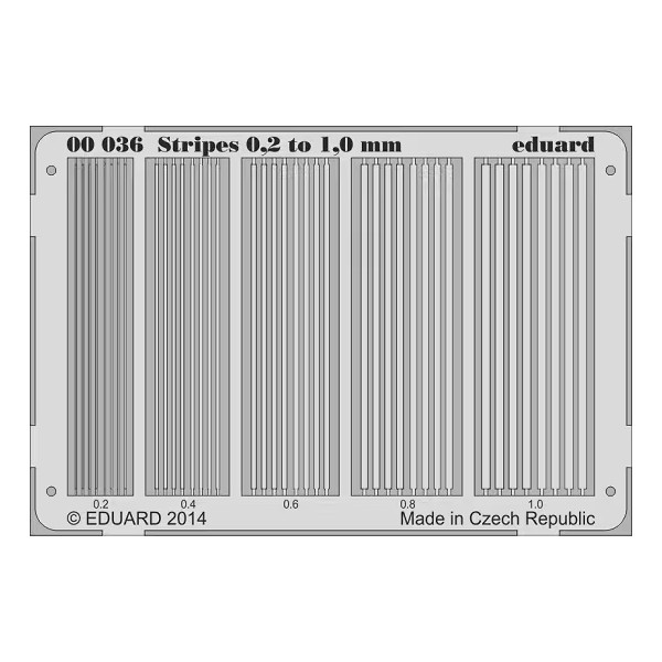

00036 Eduard Фототравление для Stripes 0.2 to 1 mm, Однотонный