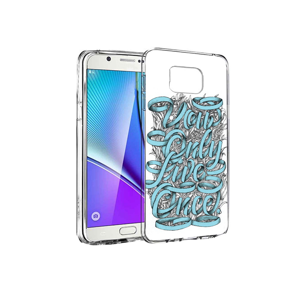 Чехол MyPads Tocco для Samsung Galaxy Note 5 слова из ленты абстракция