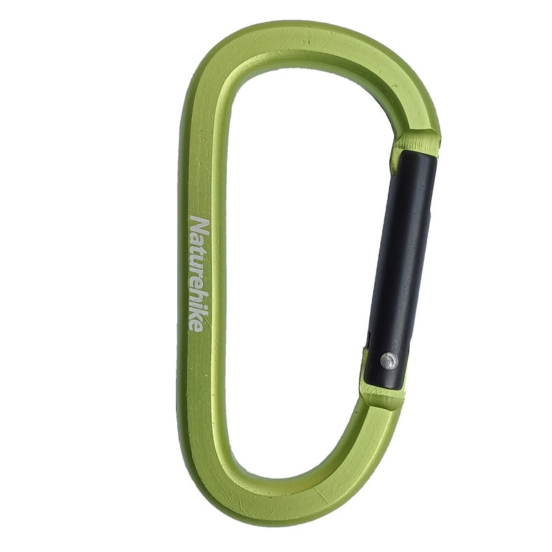 Карабин Naturehike 2022 D-Type Multifunctional Hang Buckle Without Lock 8 Cm Green