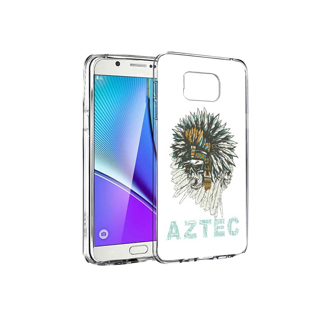 

Чехол MyPads Tocco для Samsung Galaxy Note 5 скелет индеец, Прозрачный, Tocco