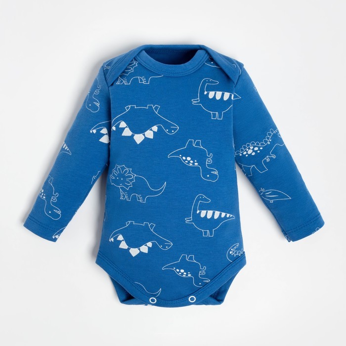 

Боди детское с длинным рукавом Крошка Я Dino, рост 68-74 см, цвет синий, Dino-2