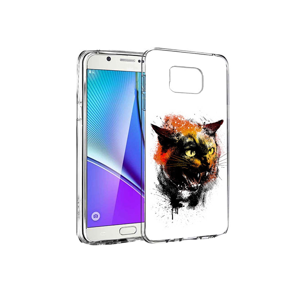 

Чехол MyPads Tocco для Samsung Galaxy Note 5 сиамский кот, Прозрачный, Tocco