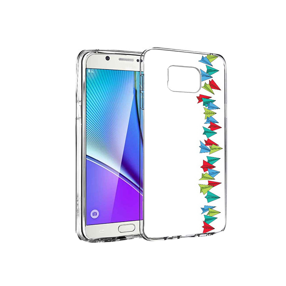 

Чехол MyPads Tocco для Samsung Galaxy Note 5 самолетики из листочков, Прозрачный, Tocco