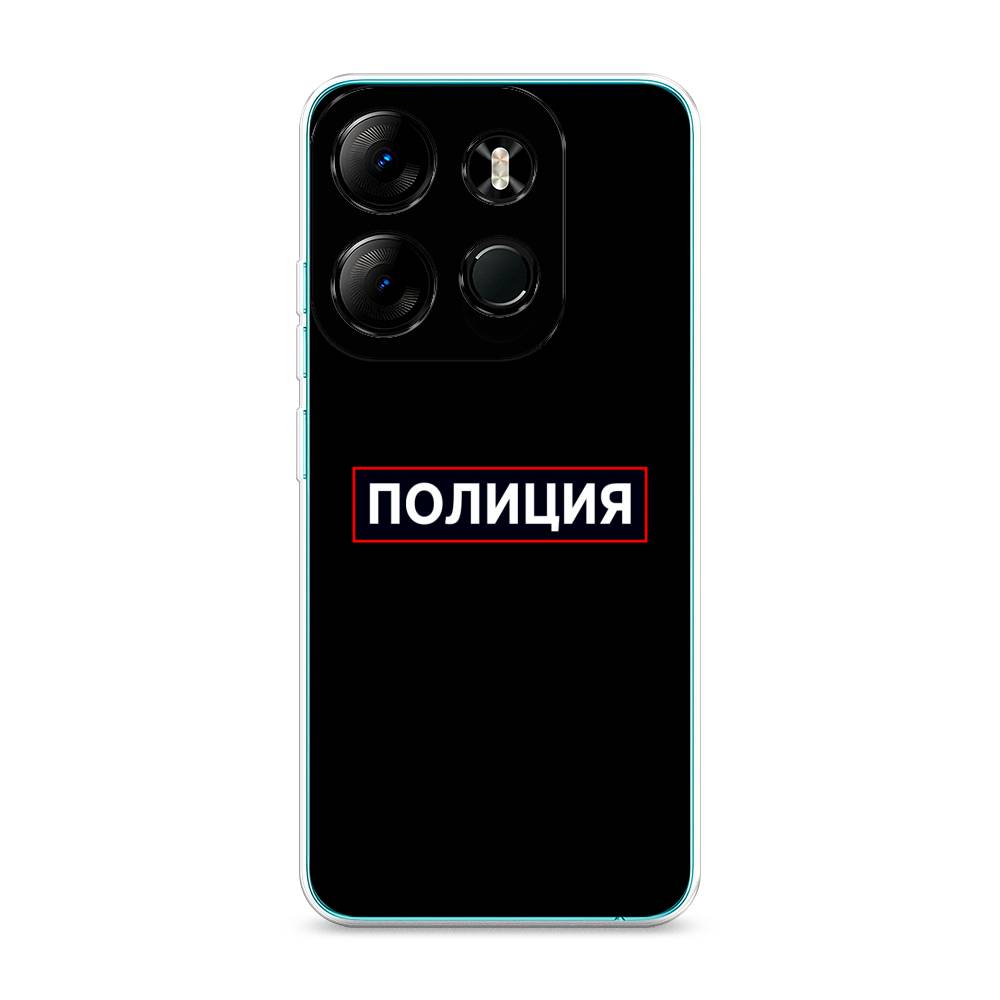 

Чехол Awog на Tecno Pop 7 Pro "Police logo", Черный;белый;красный, 303450-5