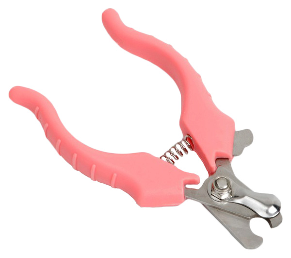 Когтерез боковой малый эконом, 12 х 4,5 х 1,4 см, розовый