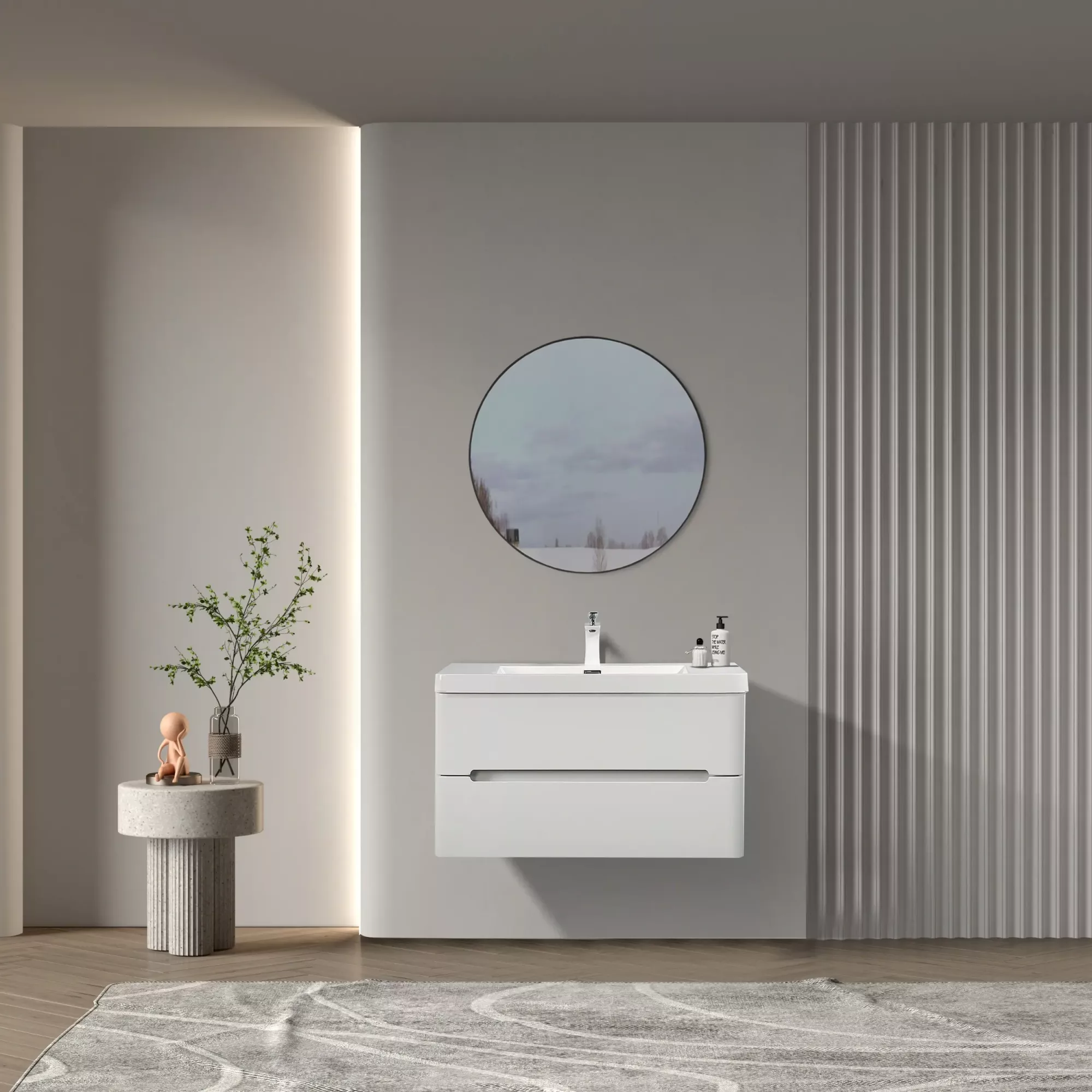 Комплект PARLY Spa River100 тумба подвесная с раковиной 1000х480х550