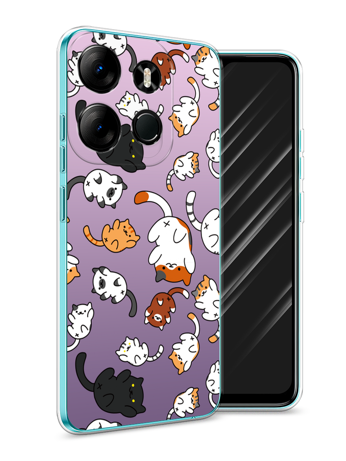 

Чехол Awog на Tecno Pop 7 Pro "Котопад", 303450-1
