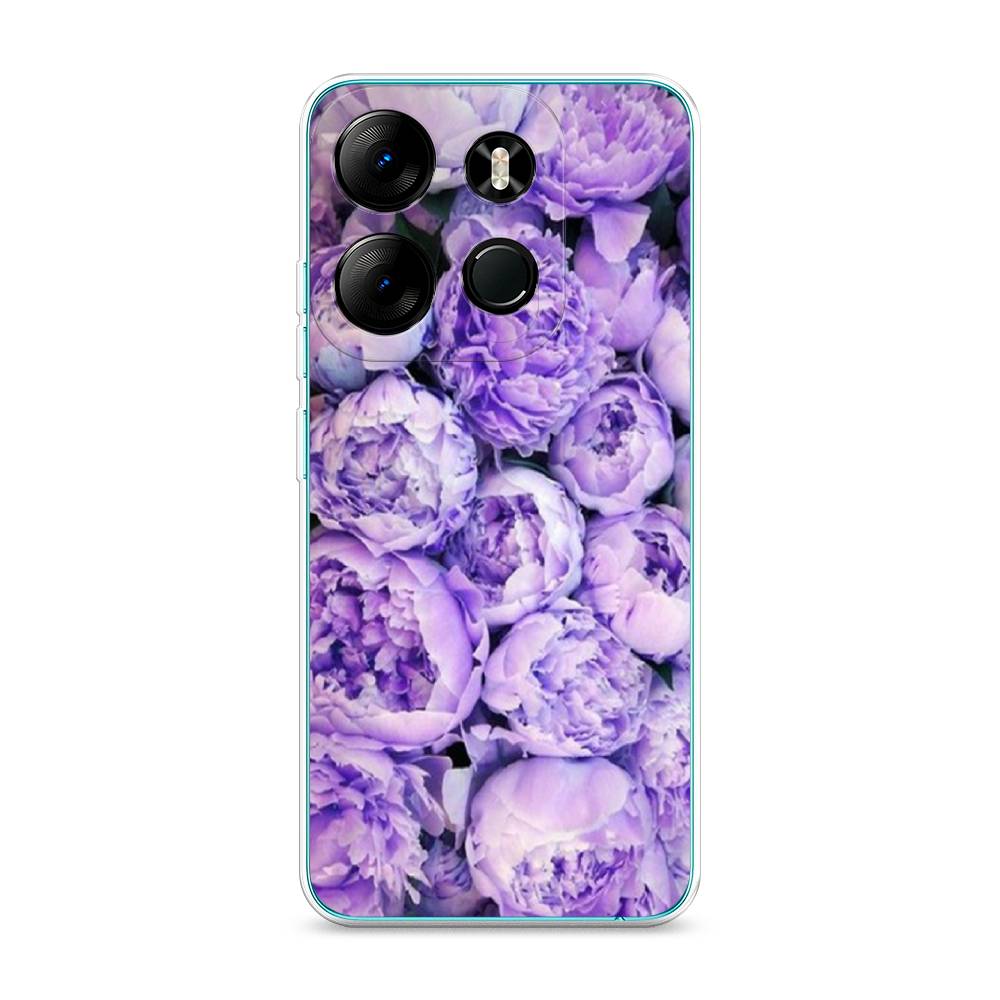 

Чехол Awog на Tecno Pop 7 Pro "Пионы сиреневые", Фиолетовый;голубой, 303450-8