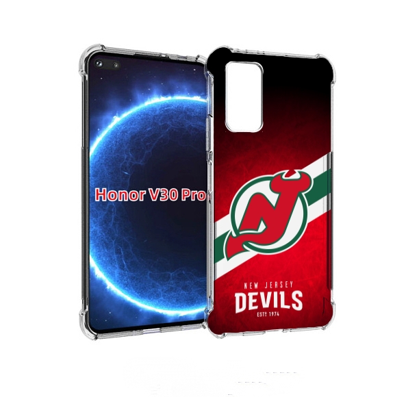 

Чехол бампер MyPads нью джерси девилз для Honor V30 Pro, Прозрачный, Tocco