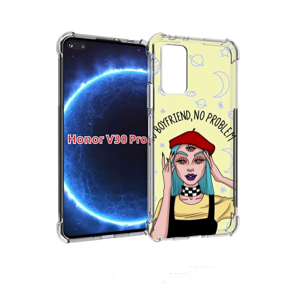 

Чехол бампер MyPads нет-проблем-нет-мужчин женский для Honor, Прозрачный, Tocco