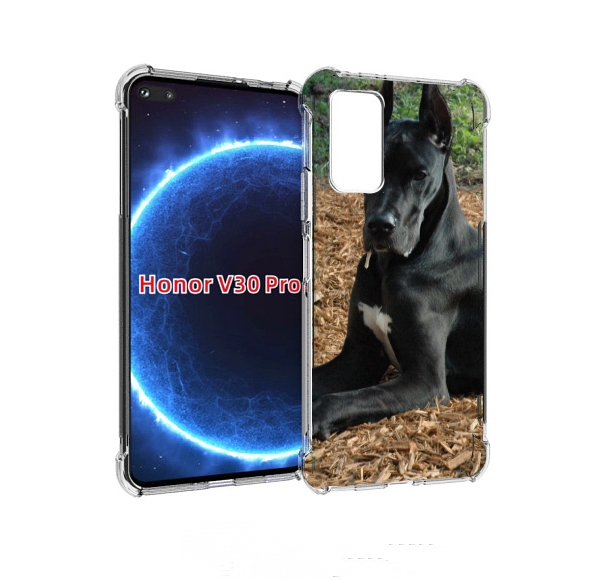 

Чехол бампер MyPads немецкии дог для Honor V30 Pro, Прозрачный, Tocco