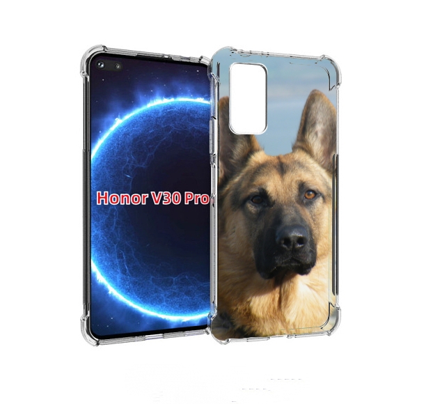 

Чехол бампер MyPads немецкая овчарка для Honor V30 Pro, Прозрачный, Tocco