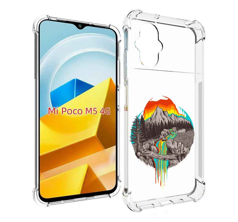 

Чехол Mypads Радужный Водопад Для Poco M5 Противоу, Прозрачный, Tocco