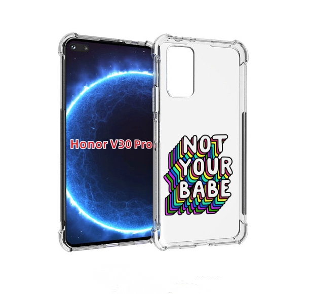 

Чехол бампер MyPads не-твоя-девочка для Honor V30 Pro, Прозрачный, Tocco