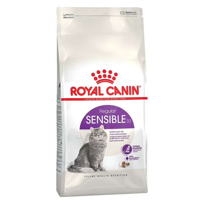 фото Сухой корм для кошек royal canin sensible 33, при чувствительном пищеварении, 2 кг