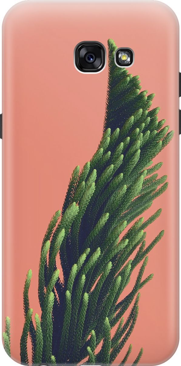

Чехол на Samsung Galaxy A5 (2017) с принтом "Хвоя на розовом", Зеленый;розовый, 7148
