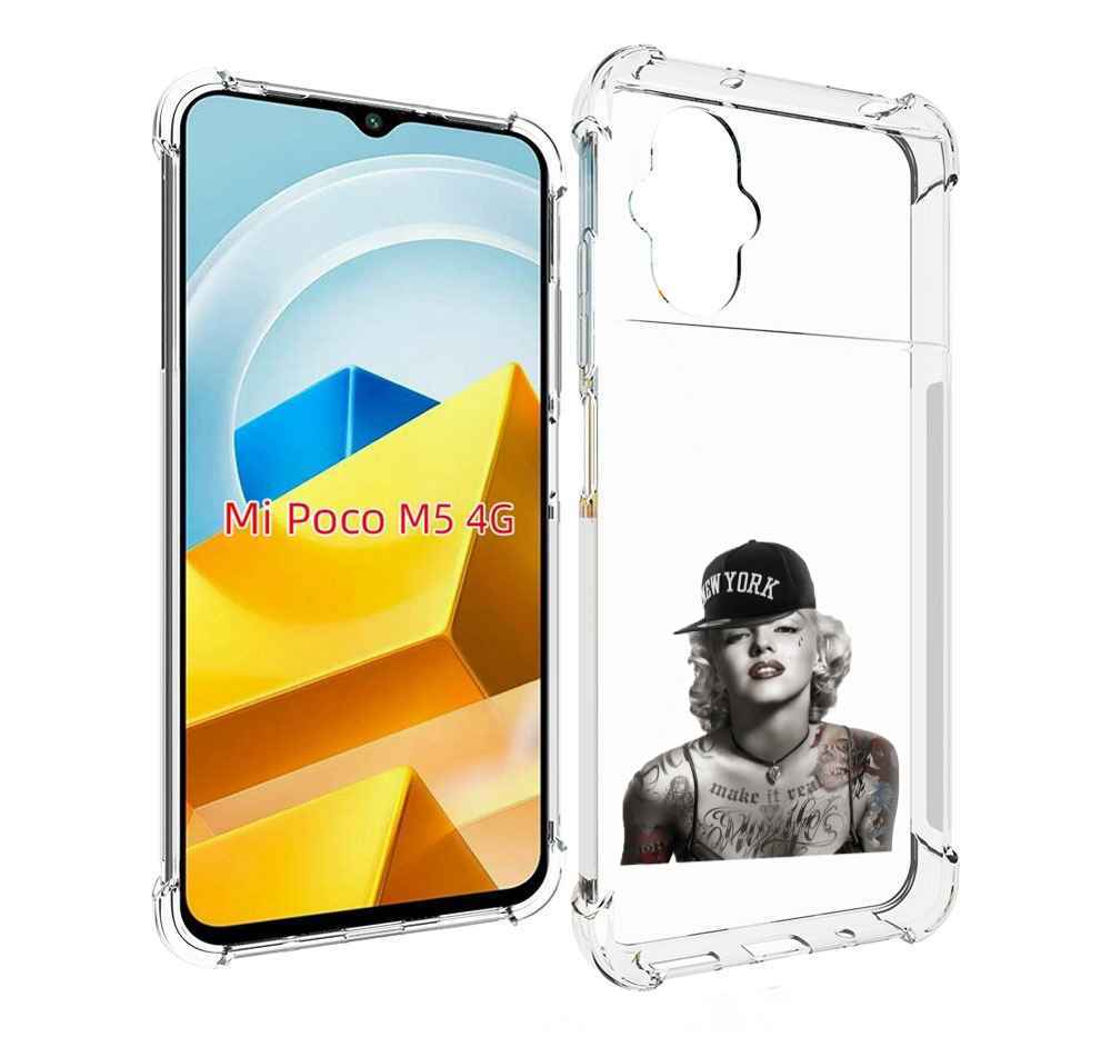

Чехол Mypads Мерлин Монро С Тату Женский Для Poco, Прозрачный, Tocco