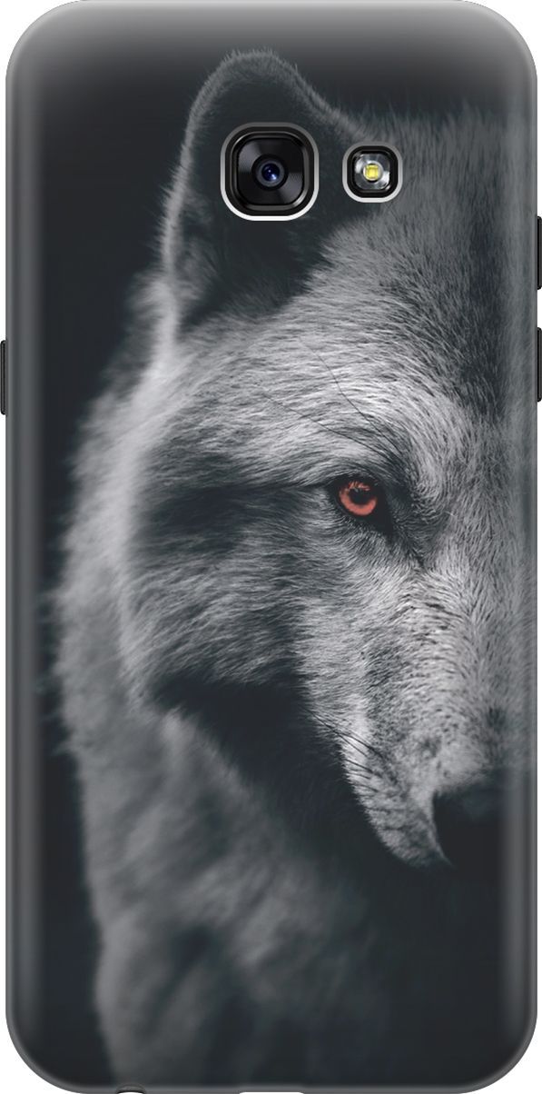 

Чехол на Samsung Galaxy A5 (2017) с принтом "Красноглазый волк", Красный;серый, 7145