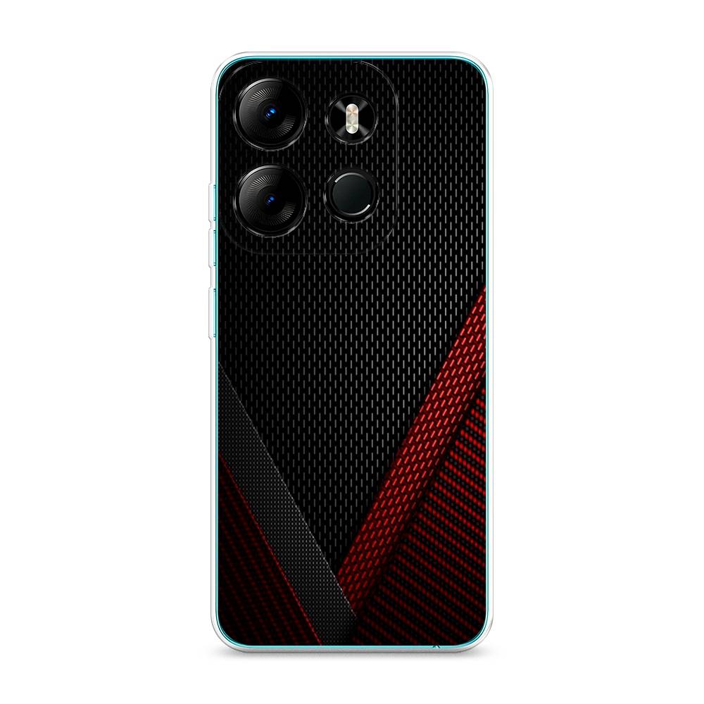 

Чехол Awog на Tecno Pop 7 Pro "Красный карбон", Черный;красный, 303450-3